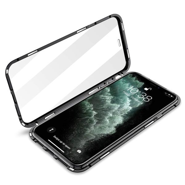 magnet fodral för din iphone 11 med häradt glas