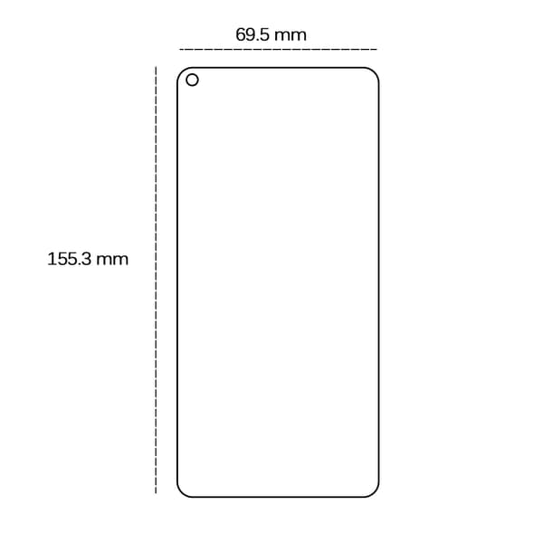 härdat glas 2,5D för Oppo A52