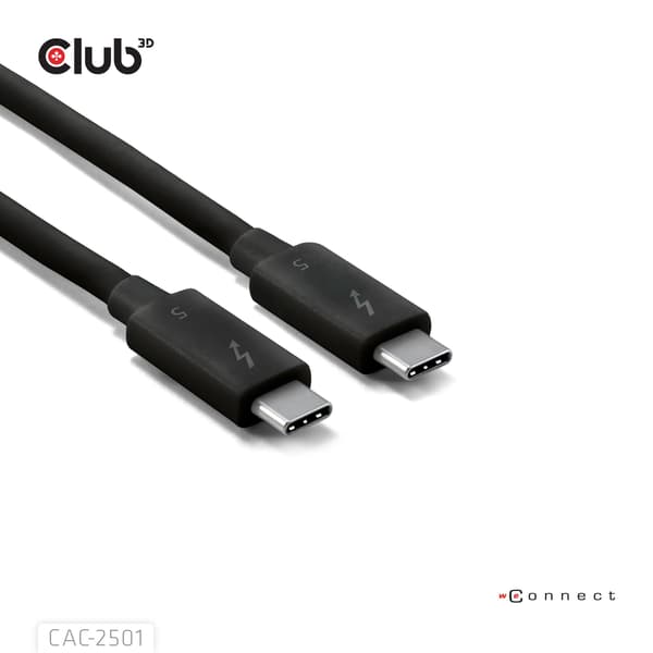 Club 3D CAC-2501 Thunderbolt 5 1m svart