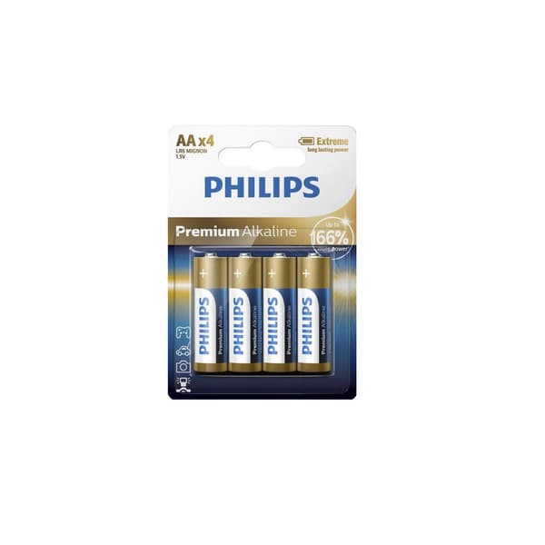 Batteri PHILIPS AA LR6 4st Premium Alkaline