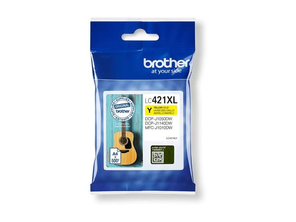 Brother LC 421XLY Gul 500 sidor bläck gul