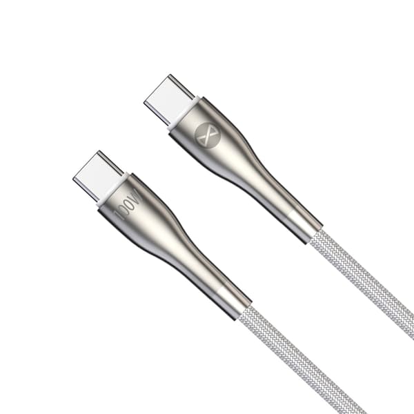 Forever Sleek kabel USB-C - USB-C 1,0 m 100W vit vit