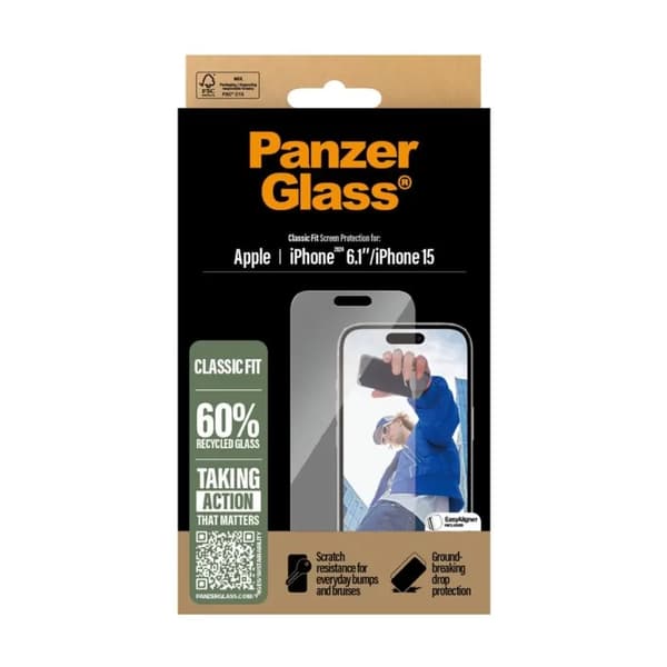PanzerGlass Skärmskydd Apple iPhone 16 6.1 | Klassisk passform