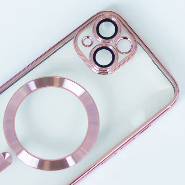 Chrome Mag-skal för iPhone 17 Pro Max, roséguld