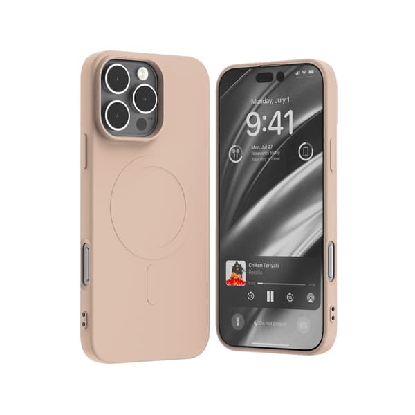 Mercury Semi-Silicone MagSafe för iPhone 16 Pro Max (6 9) sandrosa rosa