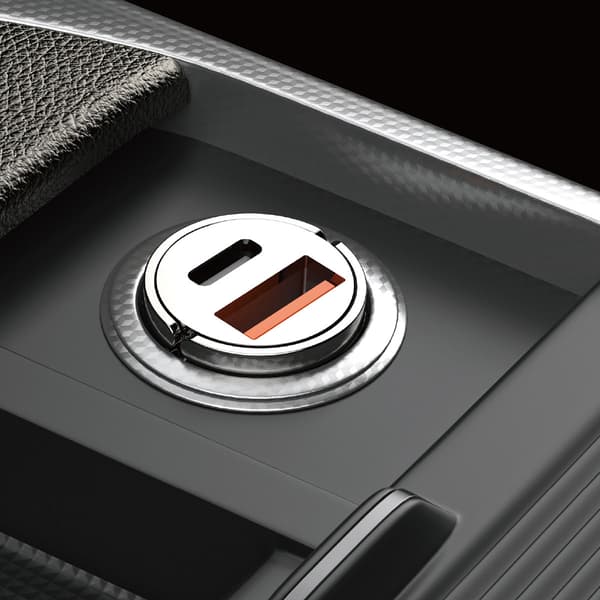 Dudao R3MAX billaddare 48Watt 1xUSB-A + 1xUSB-C