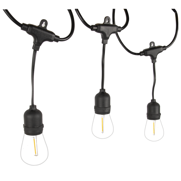 Forever Light LED Ljusslinga 230V FLM-200 7,2m 10 glödtrådslampor E27 S14 vit