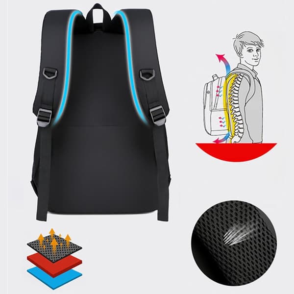 Affärsryggsäck med usb laddning grå Grey