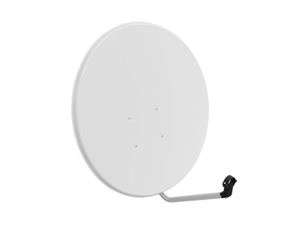 Satellitparabol 80, vit, 5-delars kit med monteringstillbehör