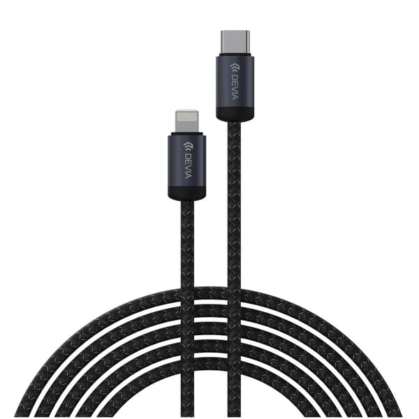 Devia-kabel Gracious EC645 PD USB-C - Lightning 1,0 m 27W 3A svart