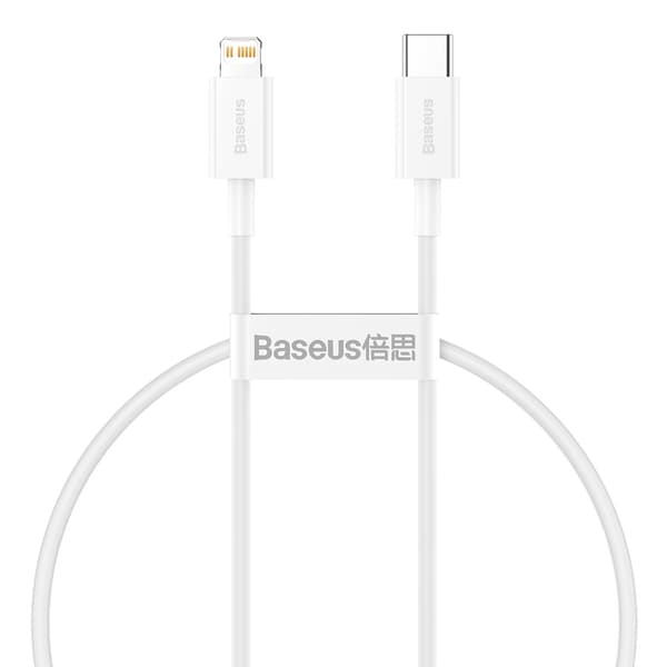 Baseus kabel Superior PD USB-C - Lightning 0,25 m vit 20W vit