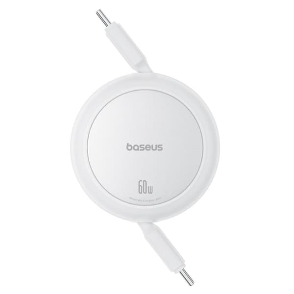 Baseus Free2Pull Mini Laddningskabel USB-C till USB-C 60W 1m Månvit vit