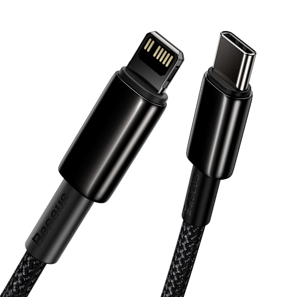 Baseus-kabel Tungsten PD USB-C - Lightning 1,0 m svart 20W