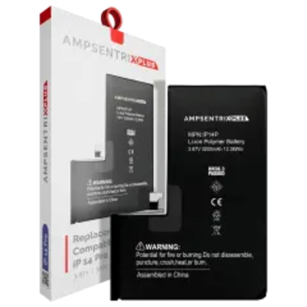 Ersättningsbatteri för iPhone 14 Pro (AmpSentrix Plus)