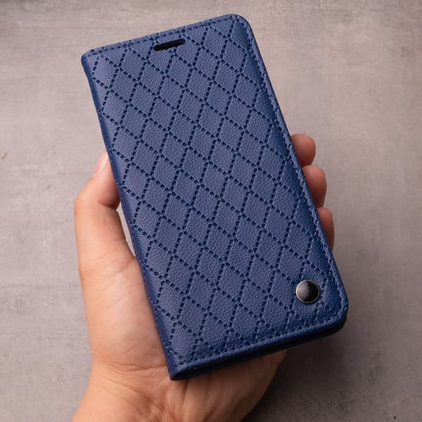 Smart Caro-fodral för iPhone 16e / 17e marinblå