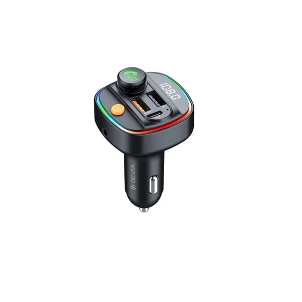 Devia sändare FM Smart Bluetooth MP3 billaddare PD 30W 1x USB-C 2x USB 3A svart svart