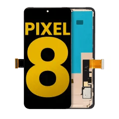 OLED-enhet med ram (utan fingeravtryckssensor) för Google Pixel 8 (renoverad) (alla färger)