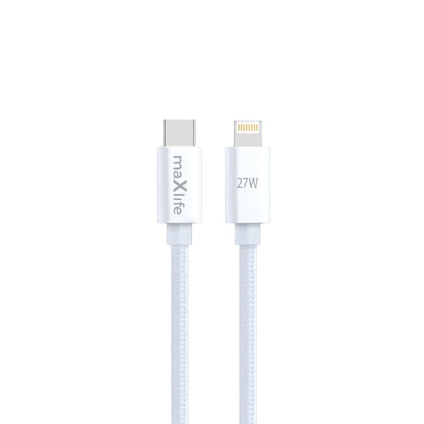 Maxlife MXUC-12 kabel USB-C - Lightning 2,0 m 27W vit vit