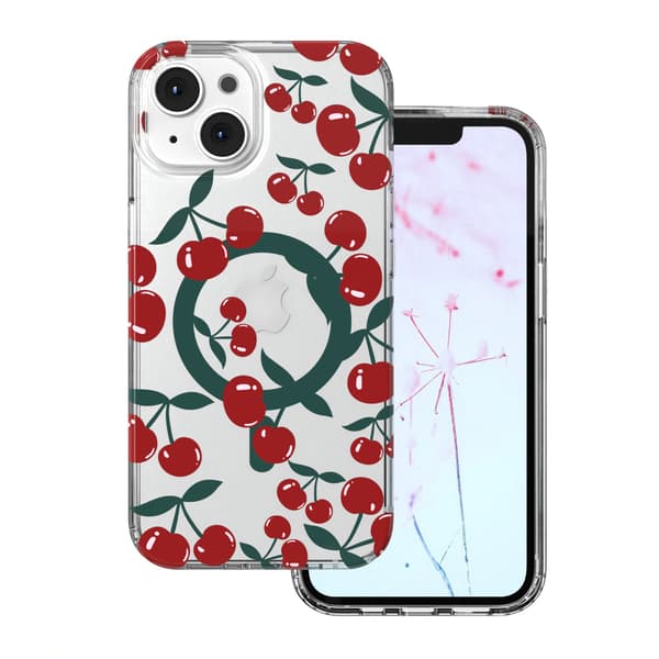 Cherry Mag skal för iPhone 15 transparent