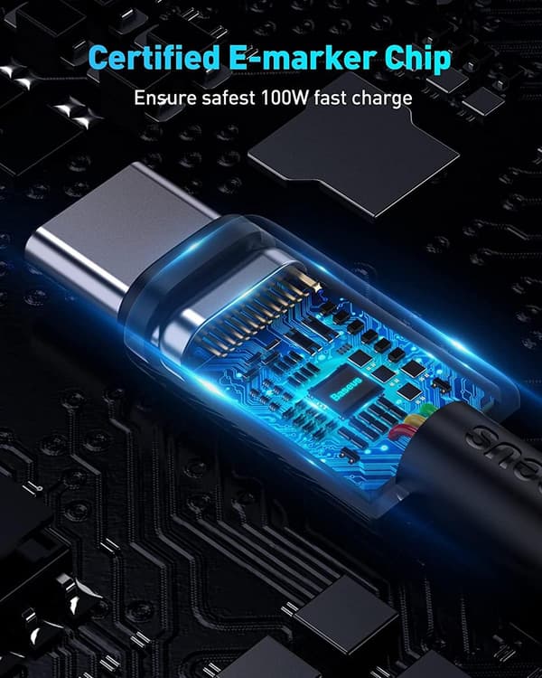 Baseus USB C -kabel, 100W PD 5A