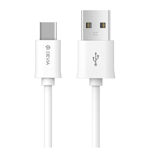 Devia-kabel Smart EC066 USB - USB-C 2,0 m 2,1A vit