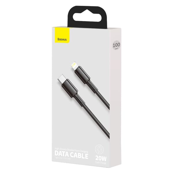 Baseus kabel High Density PD USB-C - Lightning 1,0 m svart 20W svart