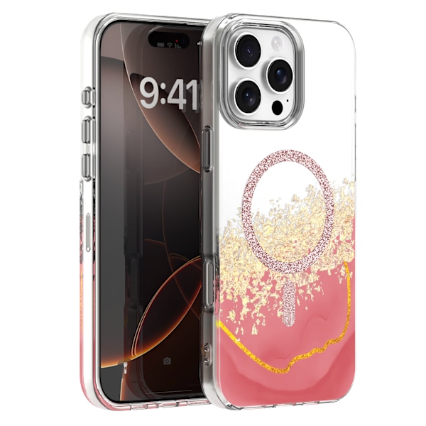 Epoxy Mag Case for iPhone 16 Pro 6.3\" Pink