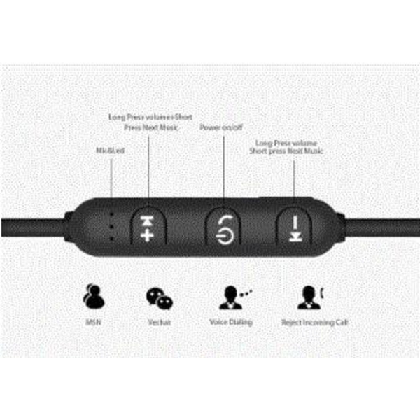 Magnetiska  Bluetooth Sporthörlurar silver