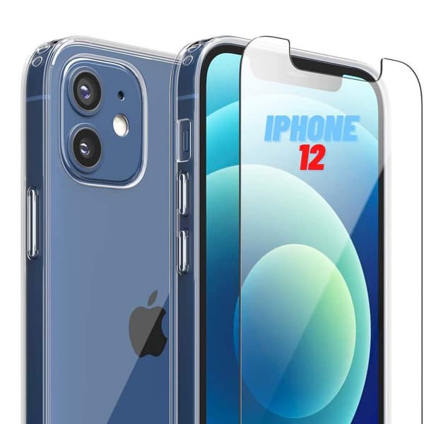 iPhone 12 Mini silikonfodral och 2-pack skärmskydd