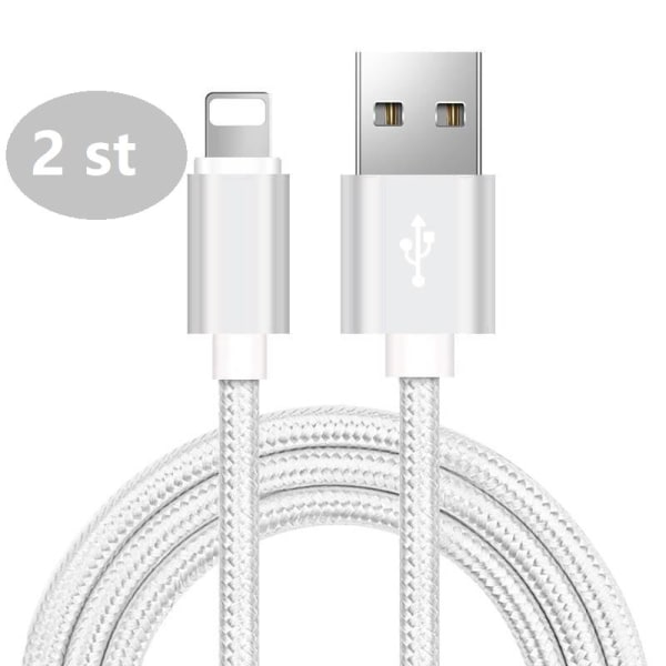 2 st 1 m USB-C silver kabel