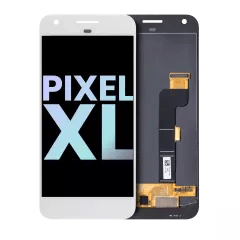 LCD-enhet utan ram för Google Pixel XL (äkta OEM) (vit)