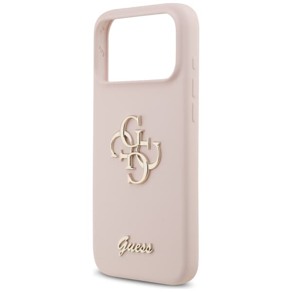 Guess Silicone Big 4G Script skal för iPhone 17 Pro Max rosa
