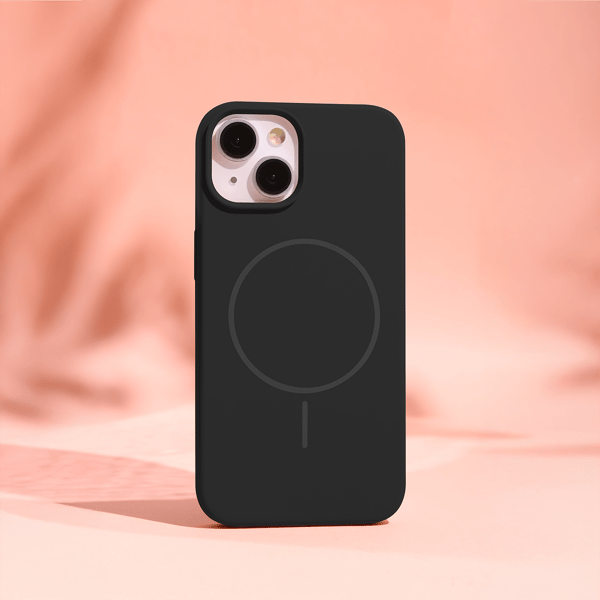 Silikon tunt Mag-skal för iPhone 15 Pro Max 6,7\" svart