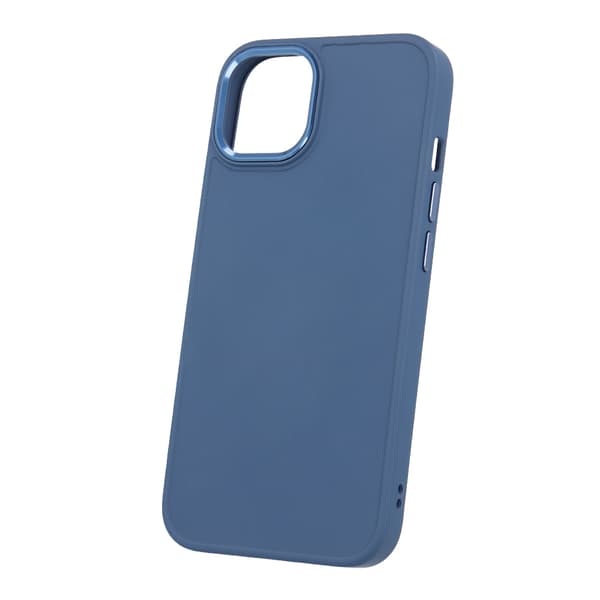 Satinfodral för iPhone 15 Plus mörkblå