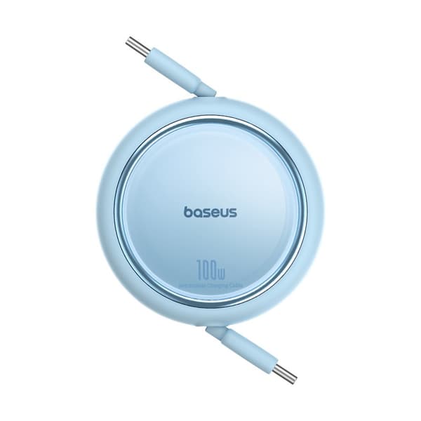 Baseus Free2Draw Mini infällbar laddningskabel Typ-C till Typ-C 100W 1m Galaxy blå
