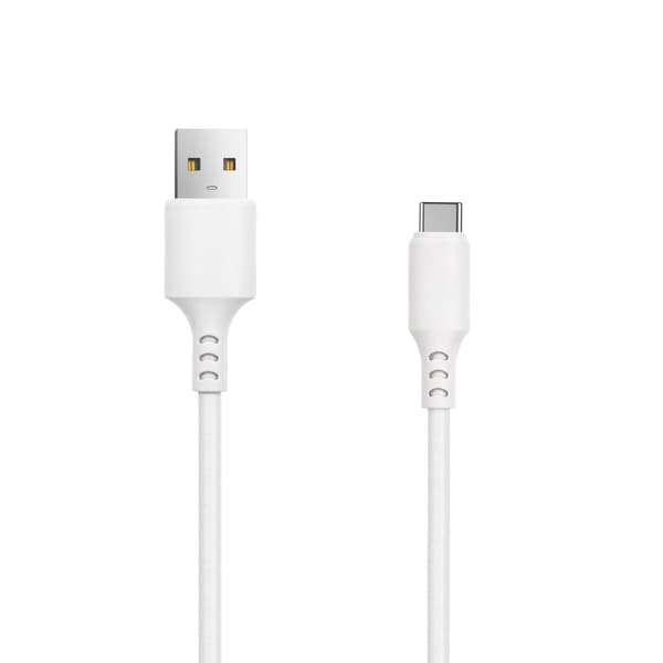 Setty kabel USB - USB-C 1,0 m 3A vit vit