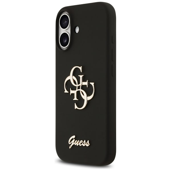 Guess Silicone Big 4G Script Case for iPhone 17 Black