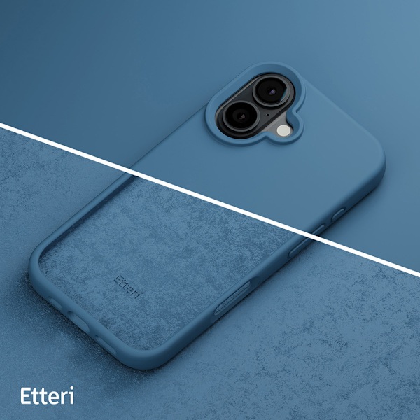 Etteri Silicone Case for iPhone 16 Plus 6.7\" Dark Blue