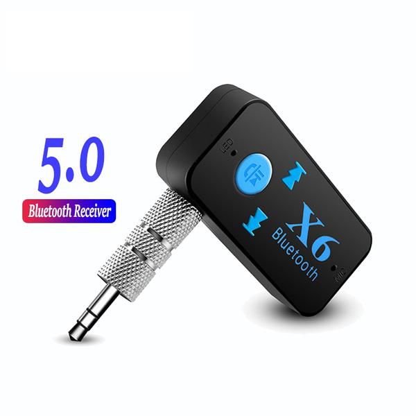 X6 Bluetoothmottagare 3,5 mm AUX bilstereo-ljudmusik Black