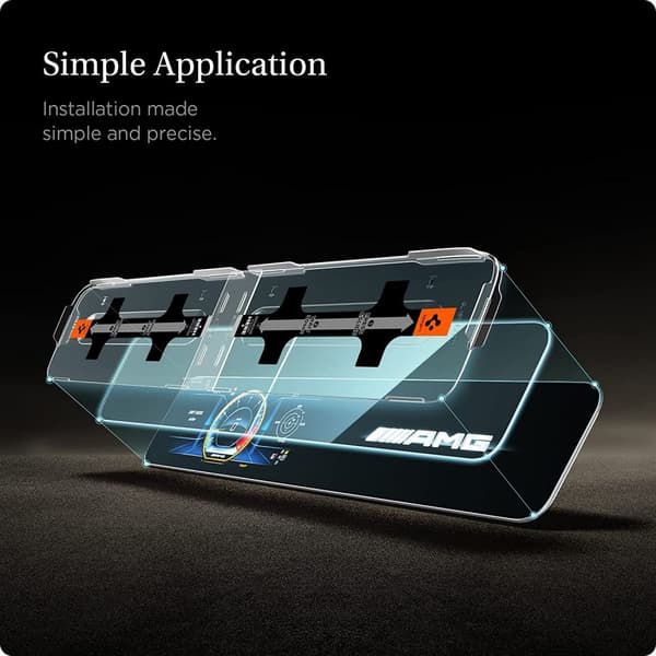 Spigen härdat glas \"EZ FIT\" SET MERCEDES E-CLASS 2020 / 2021 transparent