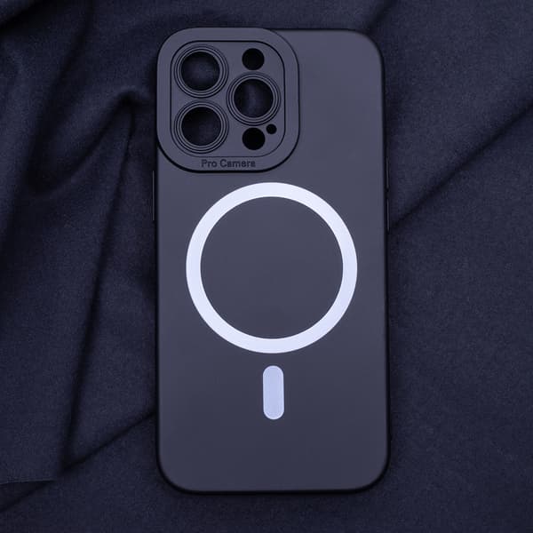 Silicon Mag-fodral för iPhone 16 Plus svart