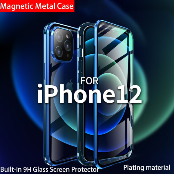 magnetfodral för iphon 12 pro max blå