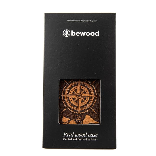 Bewood-fodral för iPhone 16 Plus 6,7\" Kompass Merbau