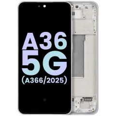 OLED-enhet med ram för Samsung Galaxy A36 5G (A366 / 2025) (Service Pack) (Lavender)