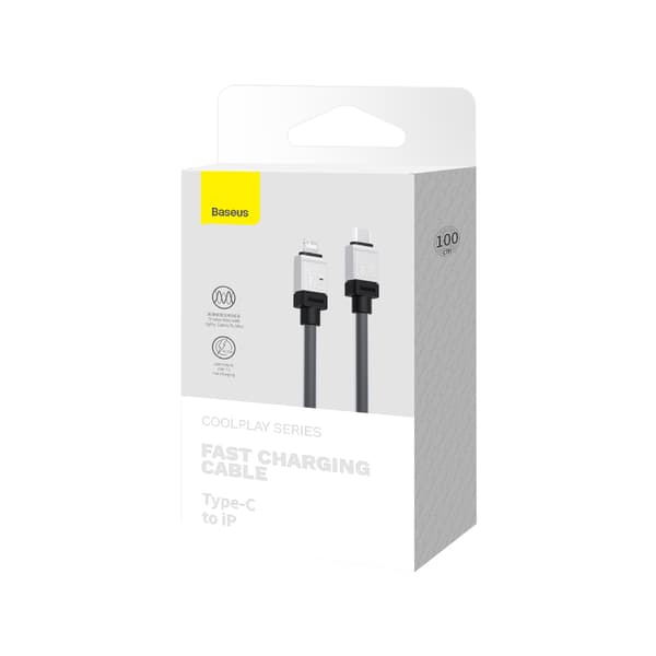 Baseus kabel CoolPlay USB-C - Lightning 1m 20W svart svart