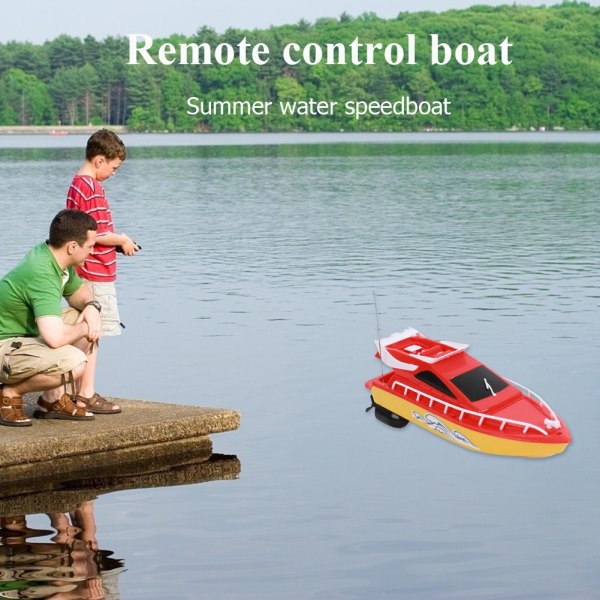 Mini fjärrkontroll båt höghastighets båt röd