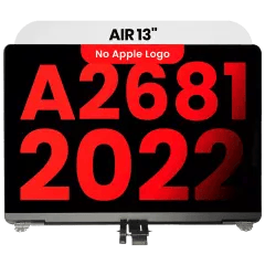 Komplett LCD-skärmmontering för MacBook Air 13\" (A2681 / mitten av 2022) (Eftermarknad Plus) (Silver) silver