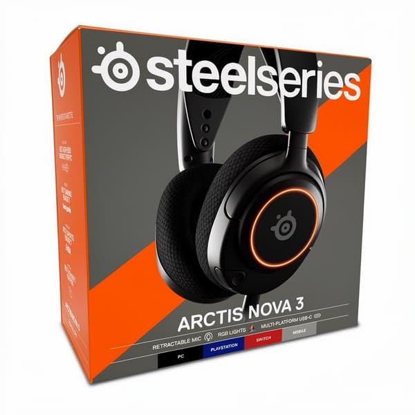 SteelSeries Arctis Nova 3 Kablet hörlurar svart svart