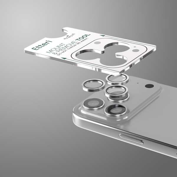 Kamerlinsskydd för iPhone 17 Pro/Max Grå