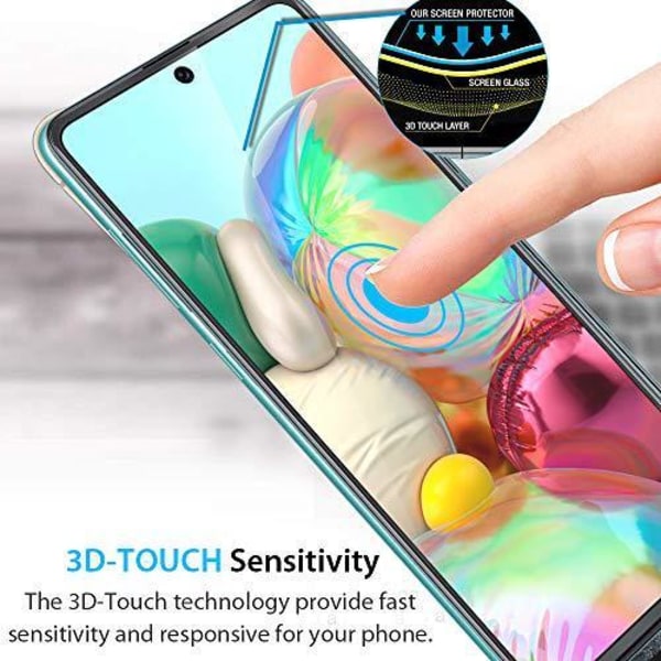 2 st heltäckande skärmskydd för Samsung A41 Transparent